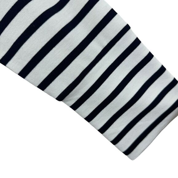 J Jill Medium Top Striped Pullover Black & White Long Sleeve Womens - Picture 12 of 16